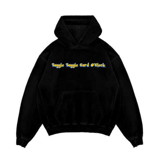 BAGGIE BAGGIE CARD O'CLOCK HOODIE - BLACK