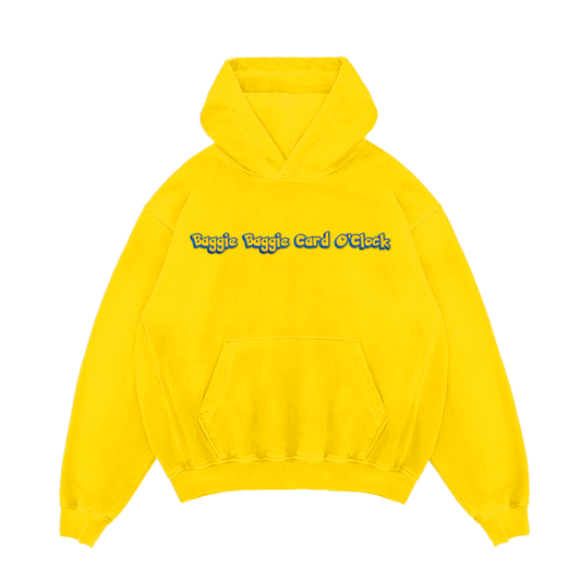 BAGGIE BAGGIE CARD O'CLOCK HOODIE - YELLOW